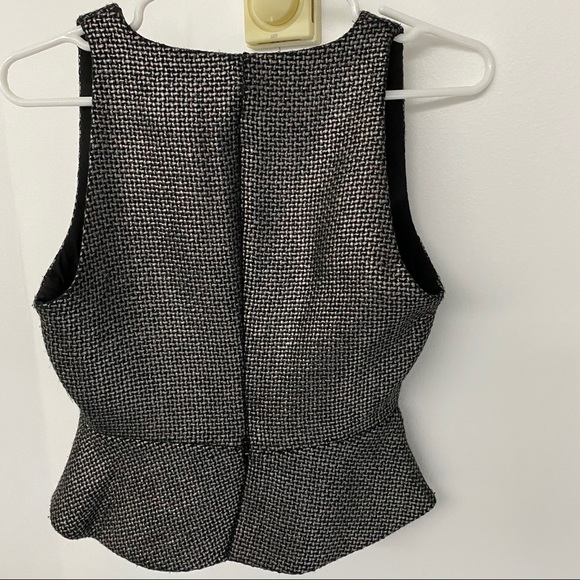 Banana Republic Tweed Top Grey Black XS/0 - Picture 3 of 3